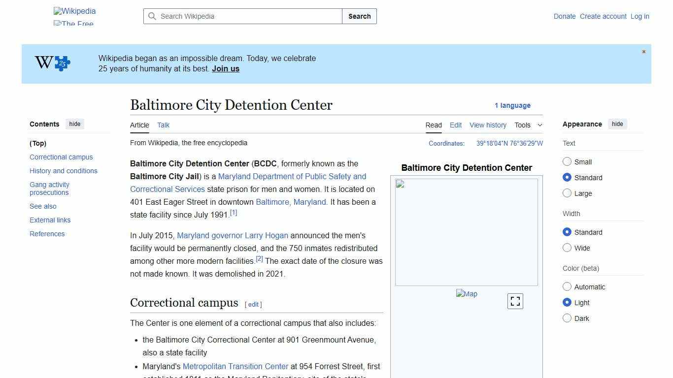 Baltimore City Detention Center - Wikipedia